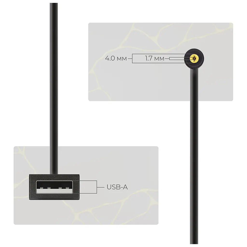 Кабель живлення USB to DC 4.0x1.7mm 12V 0.8m Armorstandart (ARM79301) - фото 3