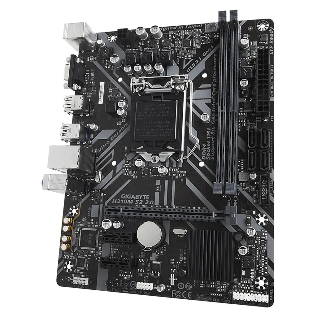 Материнская плата Gigabyte H310M S2 2.0  (s1151) Б/У - фото 3