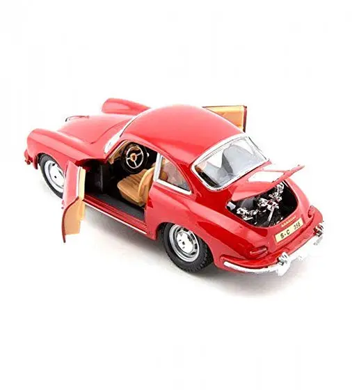 Автомодель Bburago Porsche 356B 1961 р 1:24 червоний (18-22079) - фото 6
