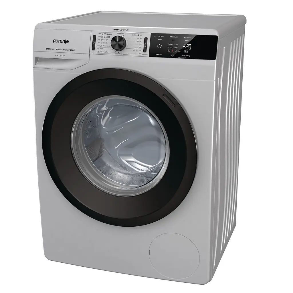 Стиральная машина Gorenje WEI843A/8 кг/1400 об/Inverter/A-30%/16 пр/LED/54.5 см/серый металл. (WEI843A) - фото 2