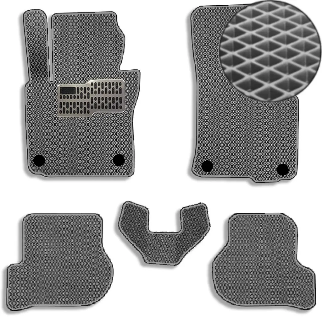 Килимки в салон EVA для Skoda Octavia A5 2004-2013 (Металевий підп'ятник) Сірі 5 шт