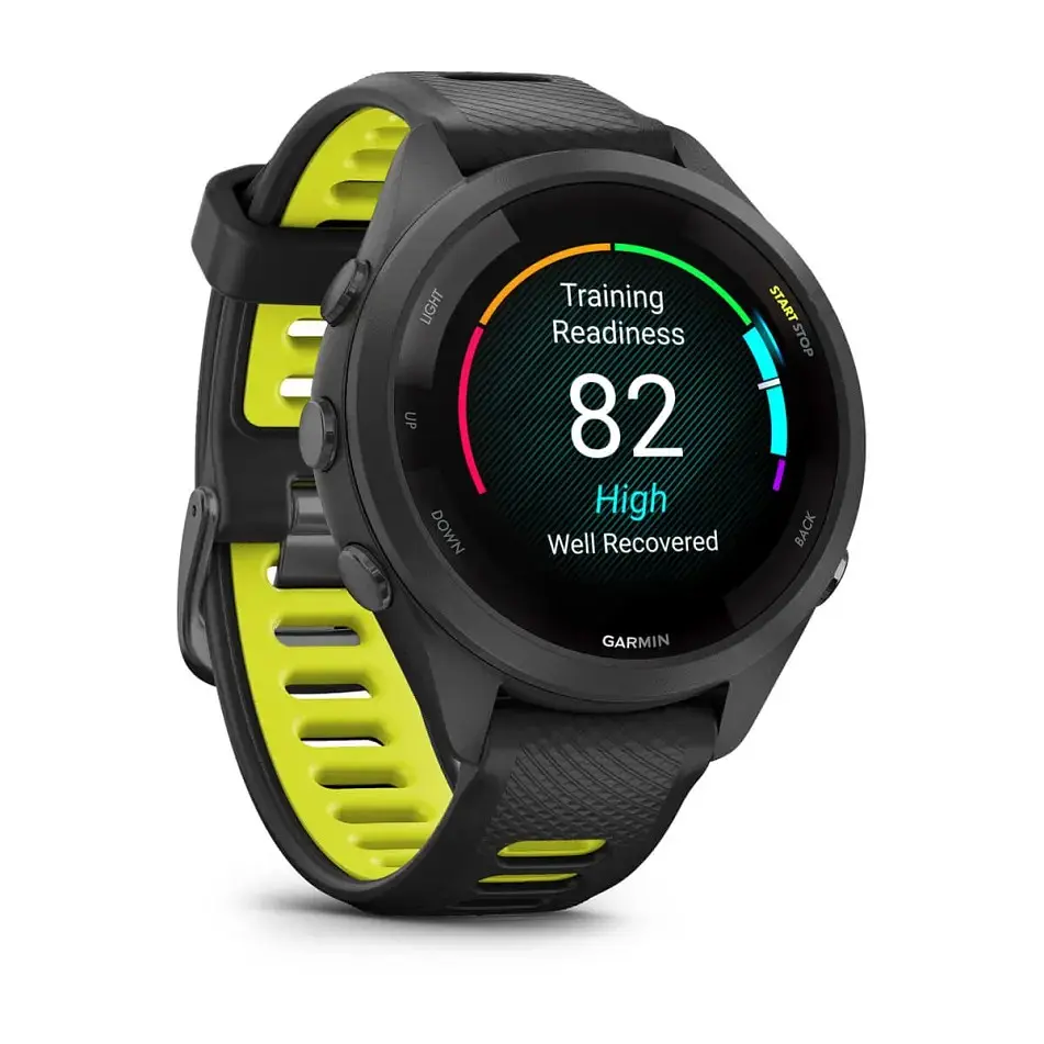Смарт-часи Garmin Forerunner 265S з чорний силіконовим ремінцем - фото 3