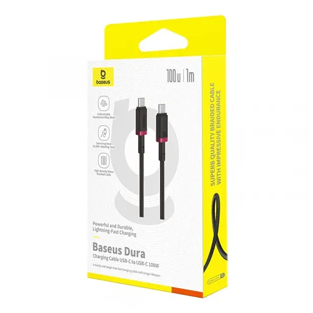 Кабель Baseus Dura Series Cable Type-C to Type-C 100W 1m P10377803U01-01 Black-Red - фото 3