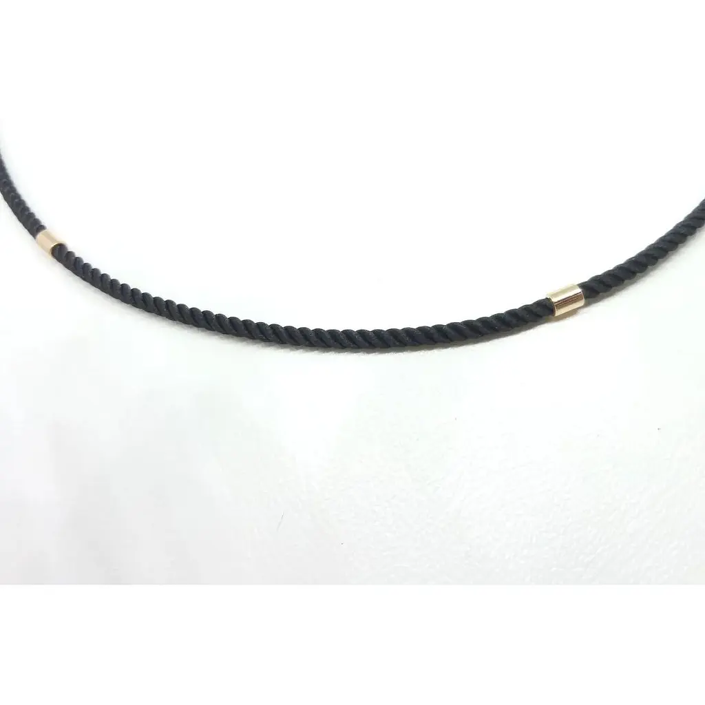 Ювелирный шнурок из текстиля Tango с золотыми вставками. 950086 40 - фото 2