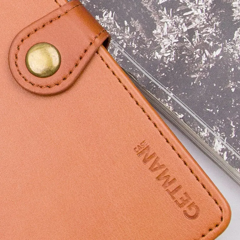 Шкіряний чохол-книжка GETMAN Gallant (PU) для Samsung Galaxy S24 Коричневий - фото 5