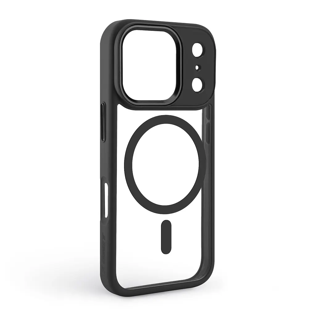 Чехол Apple iPhone 17 Pro, Unit MagSafe, черный, прозрачный, магсейф, противоударный, магнитный, панель-накладка с поддержкой MagSafe, с поддержкой беспроводной зарядки, TPU+PC, защита всего корпуса, ударопрочный, ArmorStandart (ARM86289) - фото 2