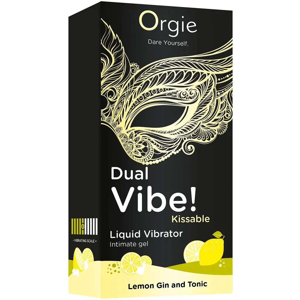 Жидкий вибратор Orgie Dual Vibe! Lemon Gin And Tonic 15 мл - фото 4