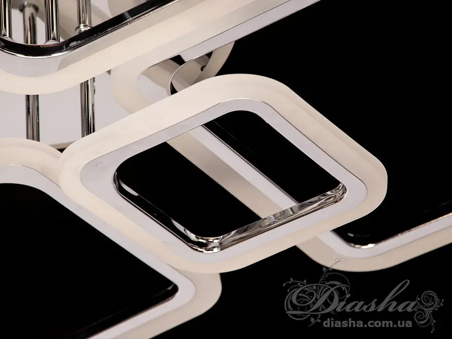 Люстра стельова LED Diasha A8160/6HR, 150W, 3200K-6500K, хром, сучасний стиль з пультом, диммером, акрилова - фото 4