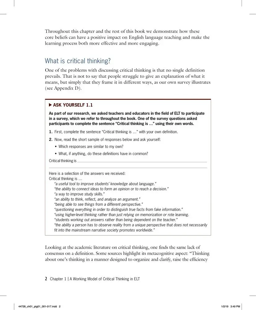 Critical Thinking in ELT. A Working Model for the Classroom - фото 8