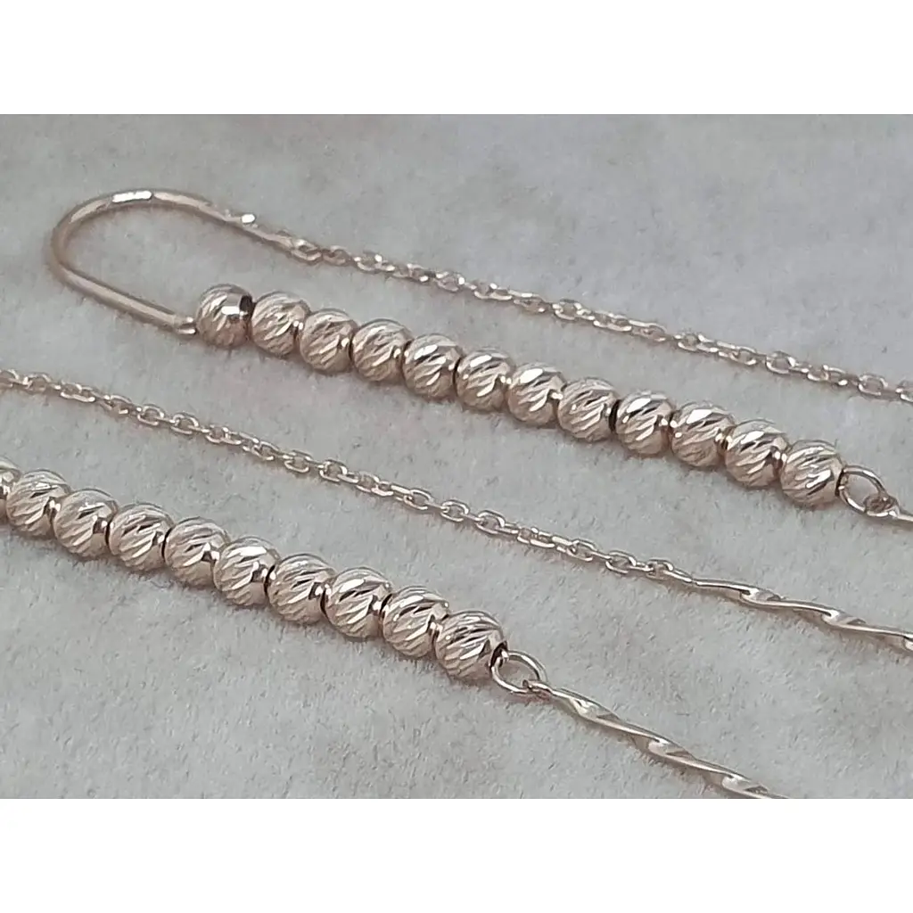 Золоті сережки-протяжки Tango. 580130 - фото 3