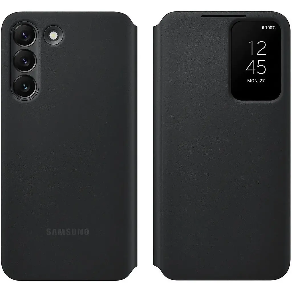Оригінальний чохол-книжка Samsung для Galaxy S22 5G S-View Clear View Cover Smart (6.1") Чорний - фото 9