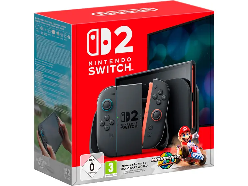 Портативна ігрова приставка Nintendo Switch 2 Black Mario Kart World Bundle (0045496321529) - фото 12
