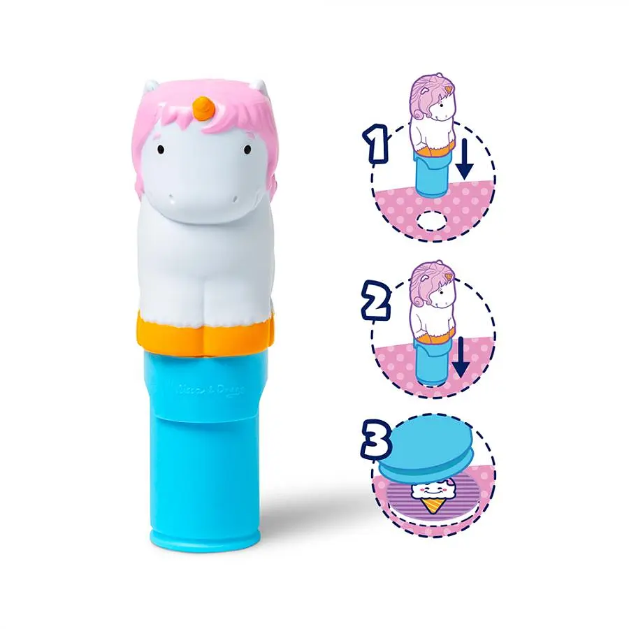 Набір з блокнотом та штампом з наліпками Melissa & Doug Sticker WOW Єдиноріг (SM93205/6074898) - фото 3