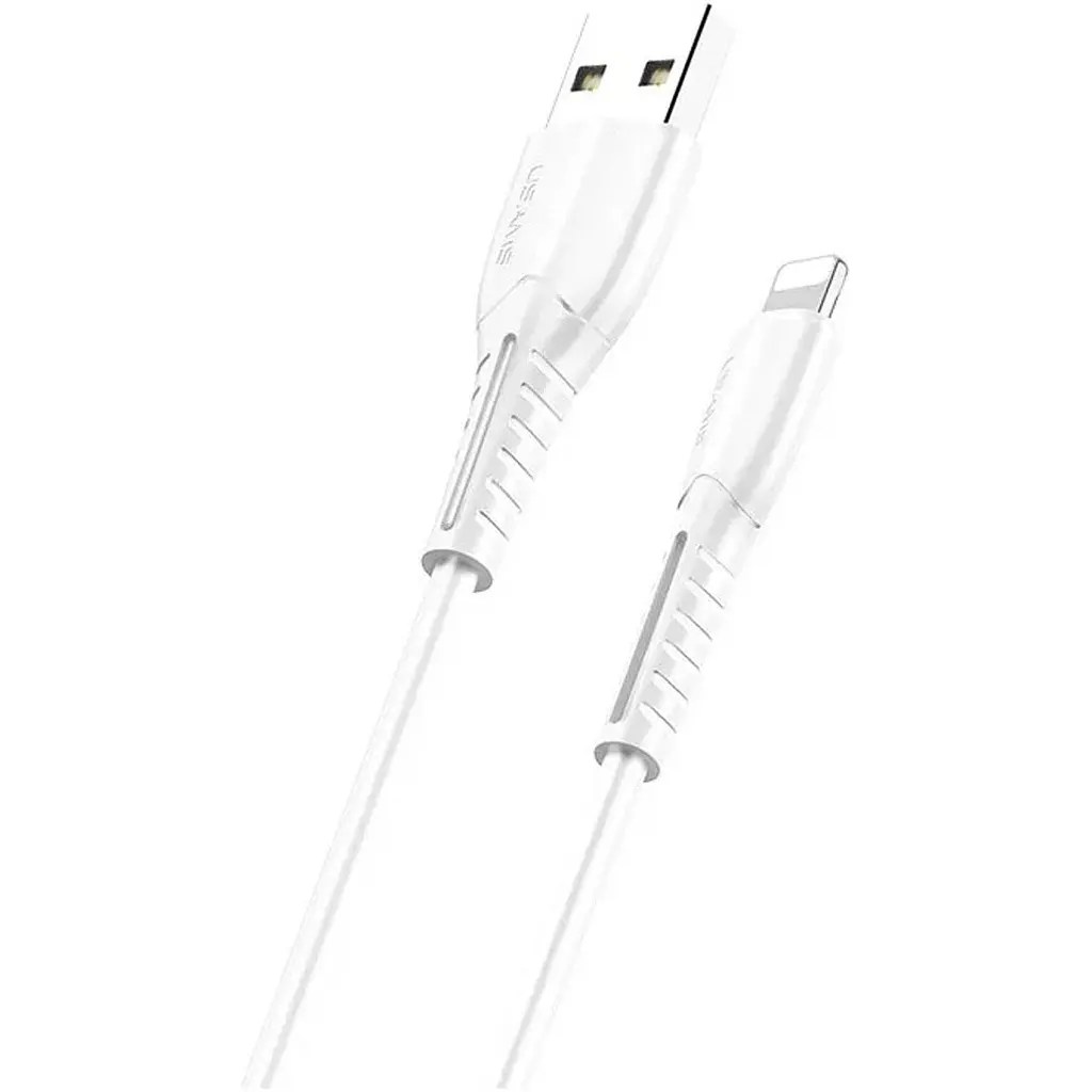 Кабель Usams Lightning U35 USB-A to Lightning 2A 1m White (SJ364USB02) [70883] - фото 4