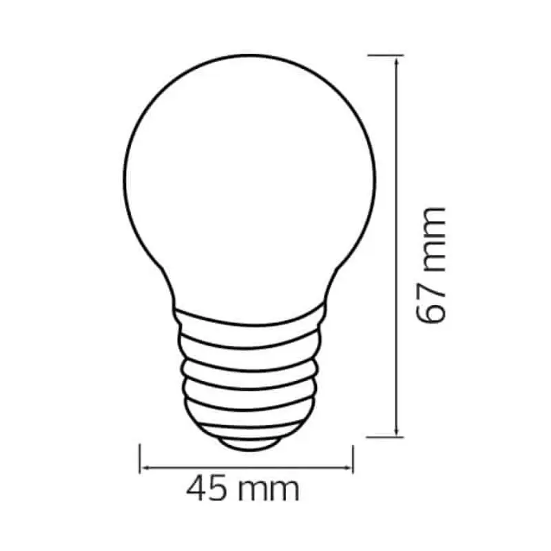 Cвітлодіодна лампа Horoz Electric Rainbow 1W E27 Жовта - фото 2