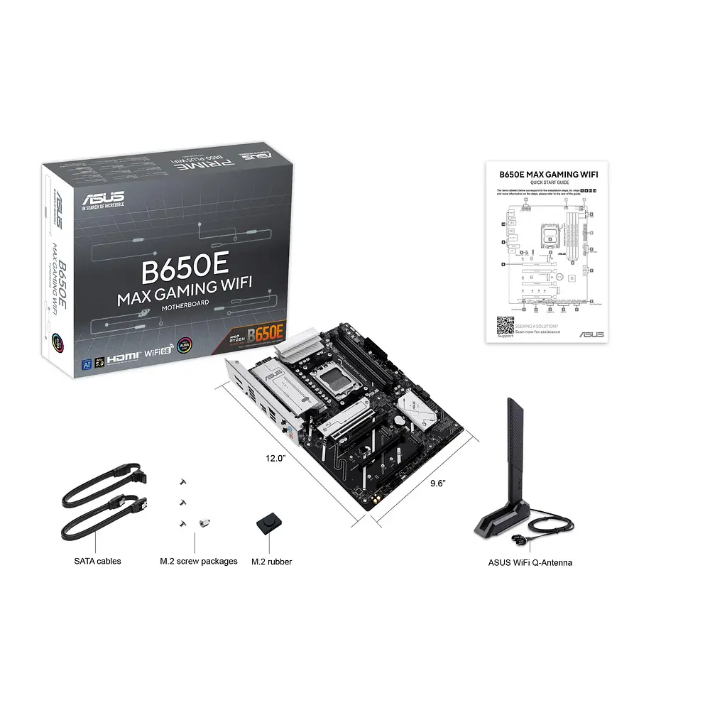 Материнська плата ASUS B650E MAX GAMING WIFI (B650E MAX GAMING WIFI) (Socket AM5, AMD B650, ATX) - фото 8