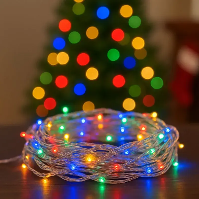 Гірлянда ColorWay LED 100 10м (8 функцій) різнокольорова (прозорий кабель) USB (CW-G-100L10UTMC) - фото 4