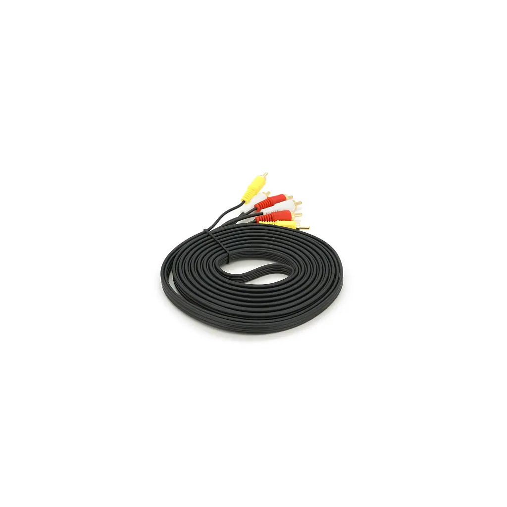 Кабель мультимедійний 3xRCA M to 3xRCA M 5.0m black Voltronic (YT-3хRCA(M)/3хRCA(M)-5.0G) - фото 2