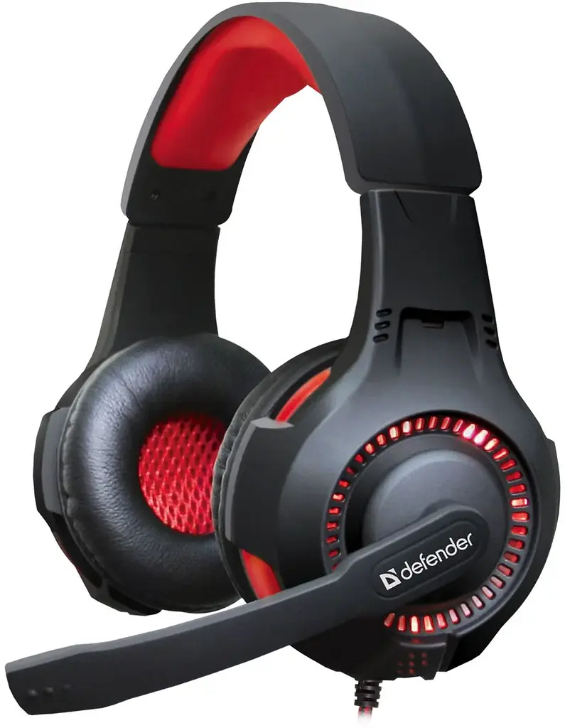 Ігрова гарнітура Defender Warhead G-450 USB підсвітка чорно-червона (64146) - фото 4