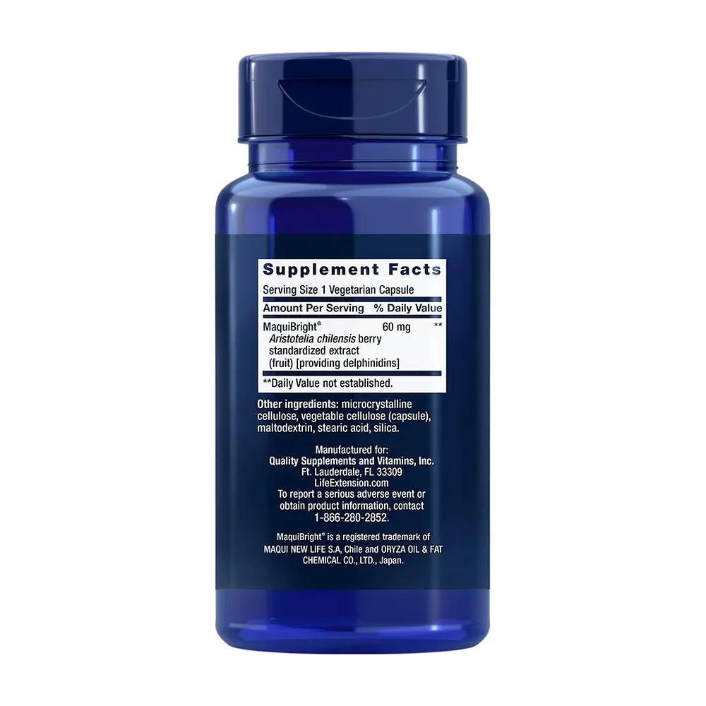 Екстракт ягід маки Life Extension Tear Support with MaquiBright 60 mg, 30 вегакапсул для підтримки очей - фото 2
