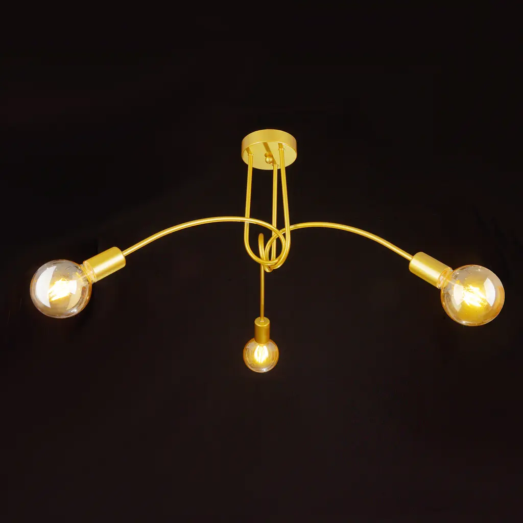 Люстра потолочная Brille в спальню Е27 60W G (BR-01 604C/3) - фото 2