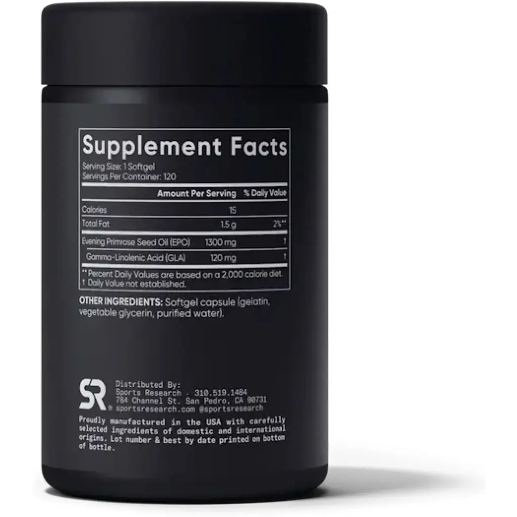 Олія примули вечірньої Sport Research Evening Primrose Oil 1300 mg 120 softgels - фото 2