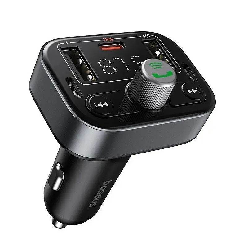АЗП з FM-модулятором Baseus S-09 Pro Series Car FM Transmitter Cluster Black - фото 5