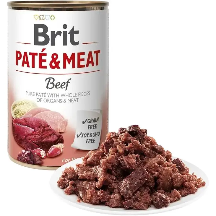 Влажный корм для собак Brit Pate & Meat Beef с говядиной и индейкой 400 г - фото 5