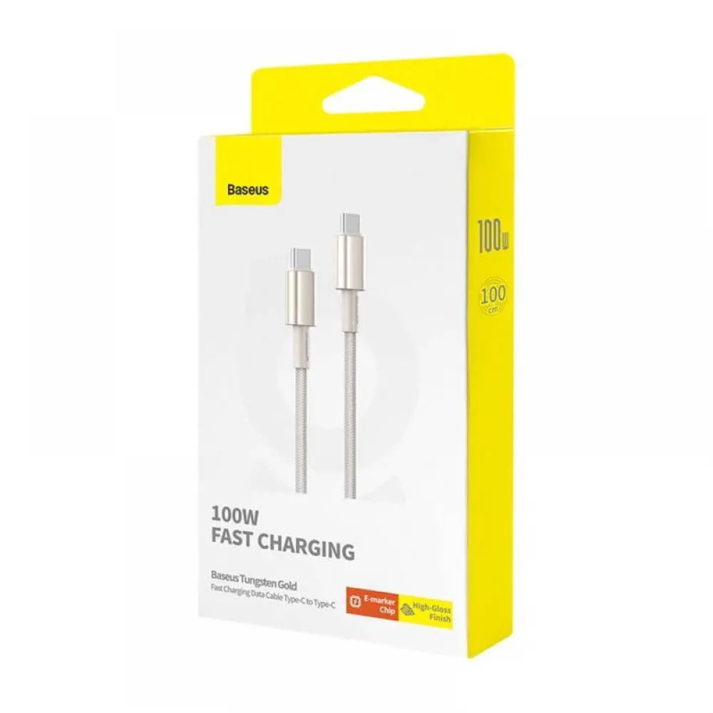 Кабель Baseus USB-C to USB-C Gold 100W 1m (P10319800G21-00) - фото 7