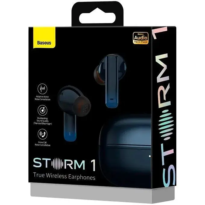Наушники Baseus Storm 1 BT5.2 ANC (NGTW140201) беспроводные черные - фото 4