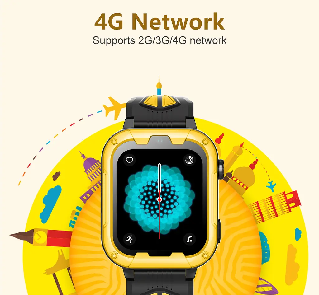 Смарт-годинник дитячі з відеодзвінком Wonlex KT32 Original WI-FI GPS SIM-карта Blue (18344) - фото 7