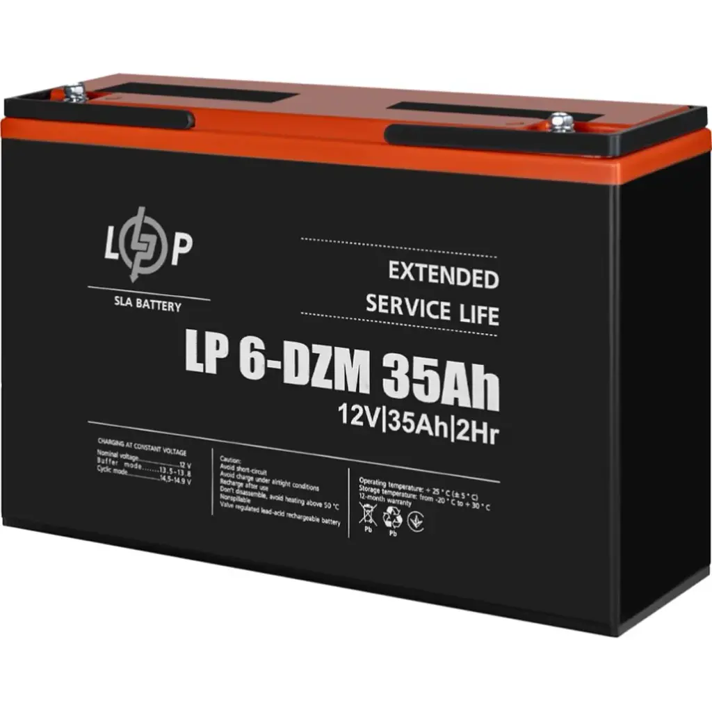 Акумулятор LogicPower AGM 6-DZM 12V (12V/35Ah/420Wh) (9335) [109288] - фото 4