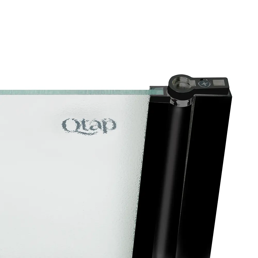 Шторка для ванни Qtap Standard BLM407513APR скло Pear 6 мм, 75x130 см, права, Права, матовий, Черный матовый - фото 4