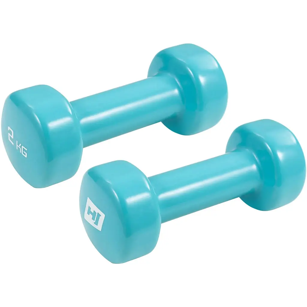 Гантели для фитнеса Hop-Sport виниловые круглые HS-V020DC 2х2кг - фото 2