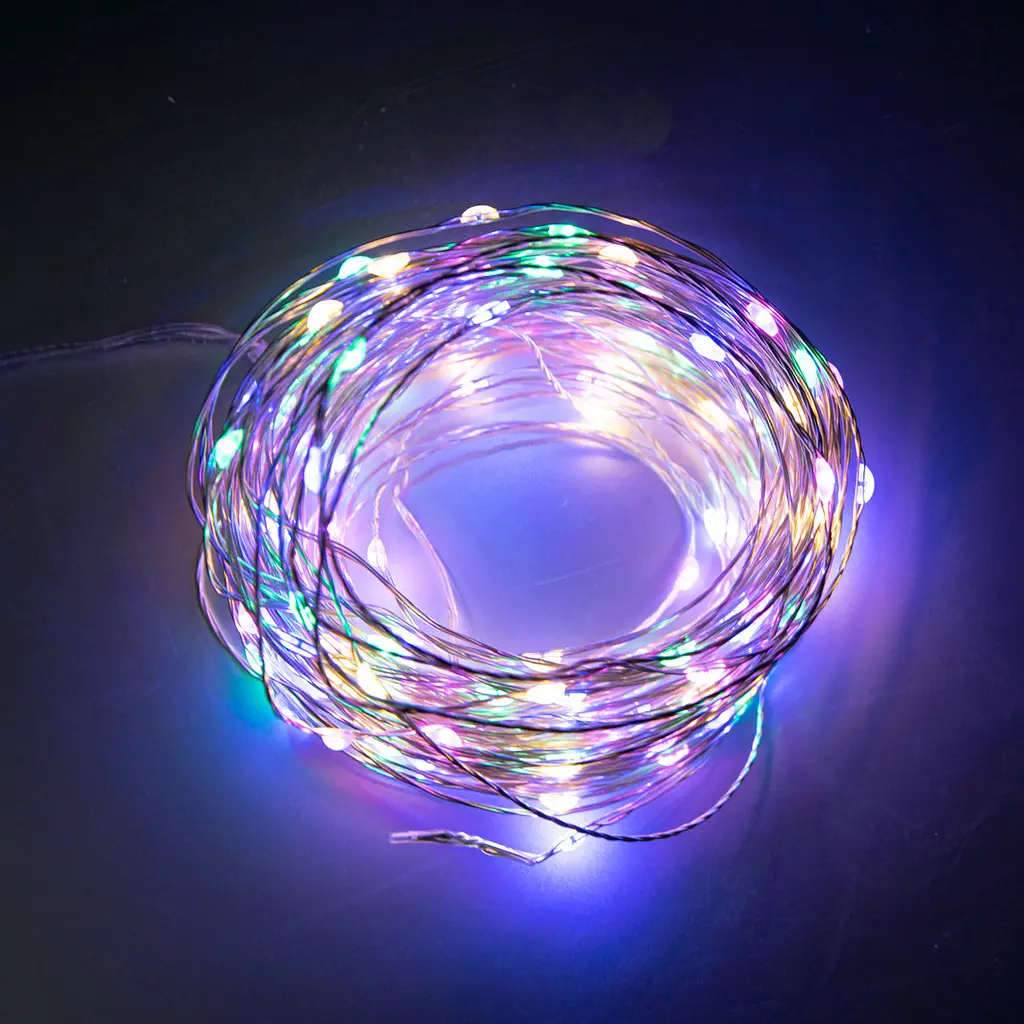 Гирлянда на батарейках Капля росы 20 м светодиодная гирлянда нить 200 LED Multi - фото 5