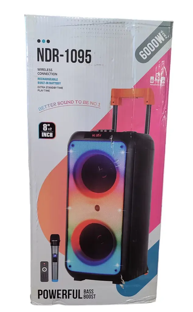 Портативная беспроводная колонка NDR-1095 8 дюймов 6000Вт - фото 9