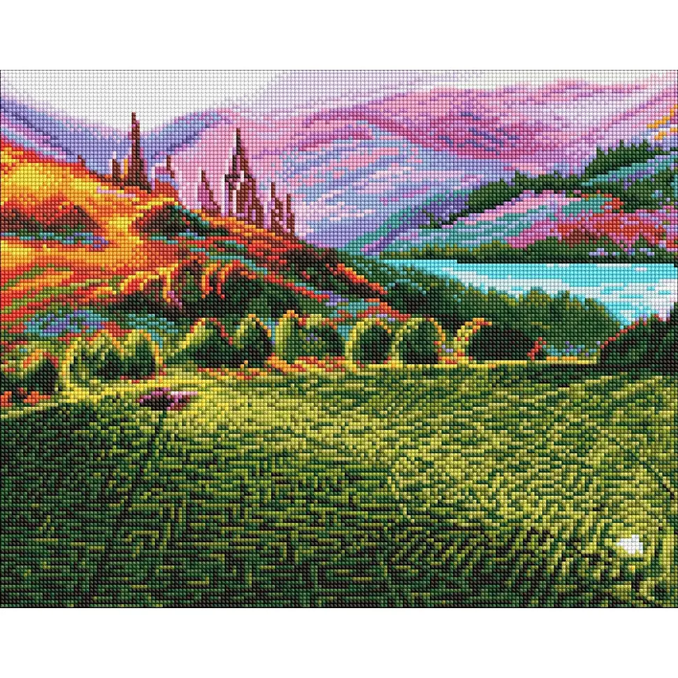 Алмазна мозаїка "Harry Potter: Лабіринти" Warner Bros Ideyka AMO20359, 40х50 см