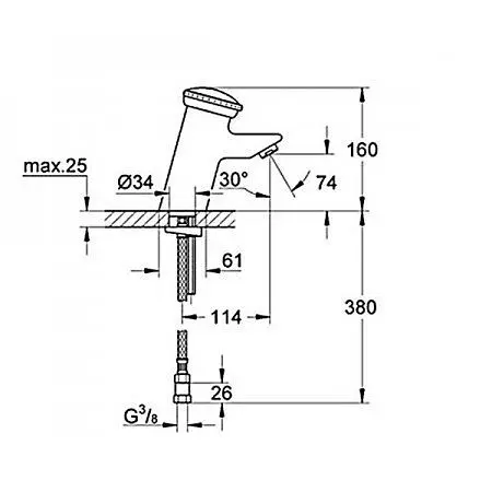Кран-дозатор для раковини Grohe Contromix Public 36109000, Хром - фото 2