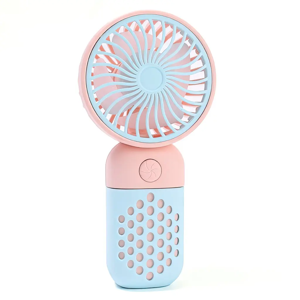 Мінівентилятор акумуляторний Mini Fan Z8 Рожево-блакитний, ручний вентилятор | портативний вентилятор (ST) - фото 3