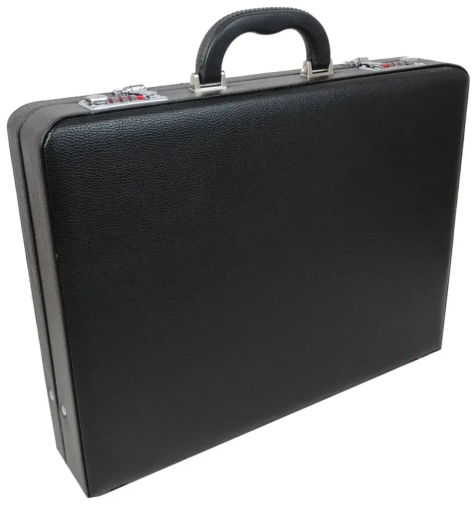 Дипломат чоловічий Portfolio 44х33х8 см Чорний (D17602)