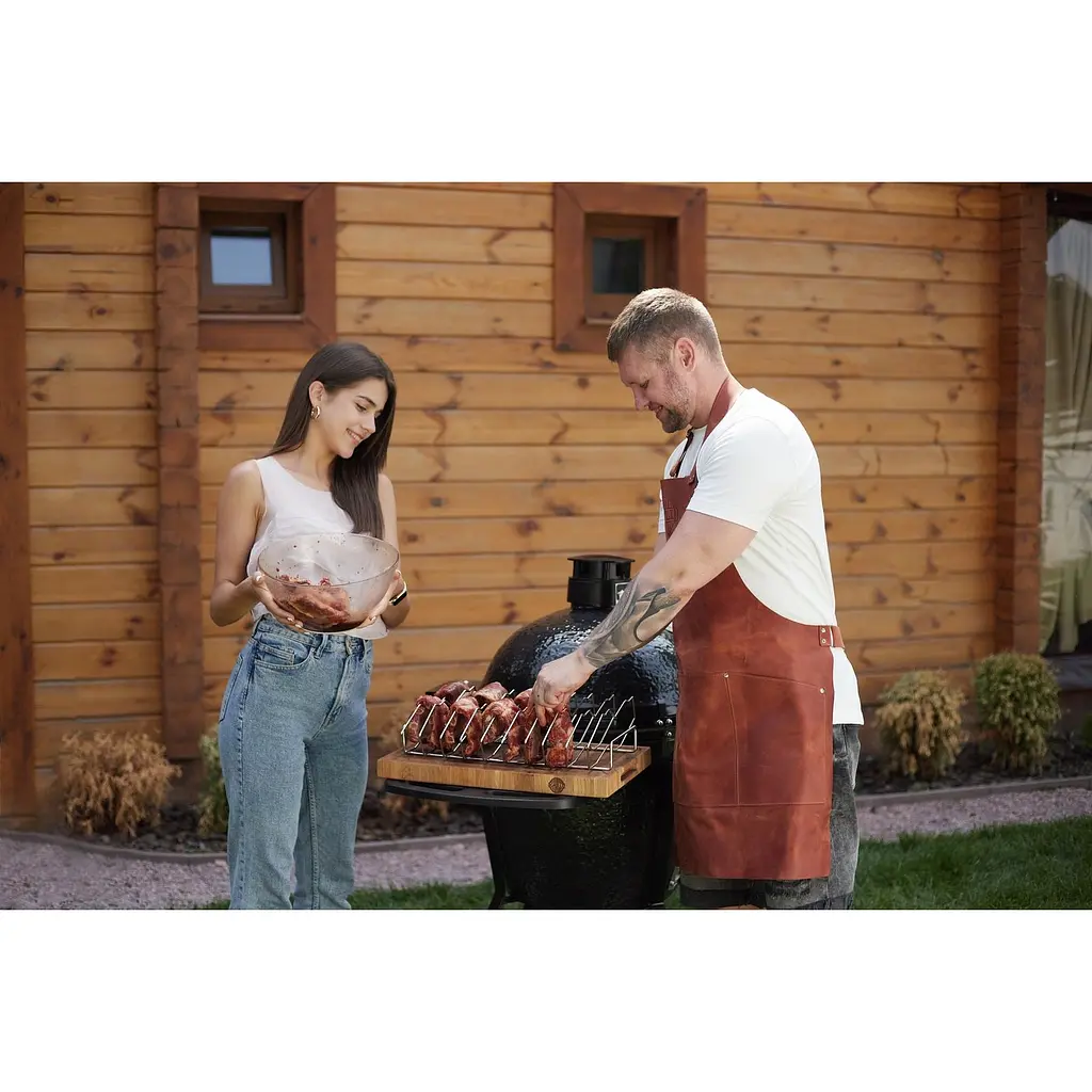 Керамический угольный гриль Primo Large Round All in One (PGCRCG) - фото 12