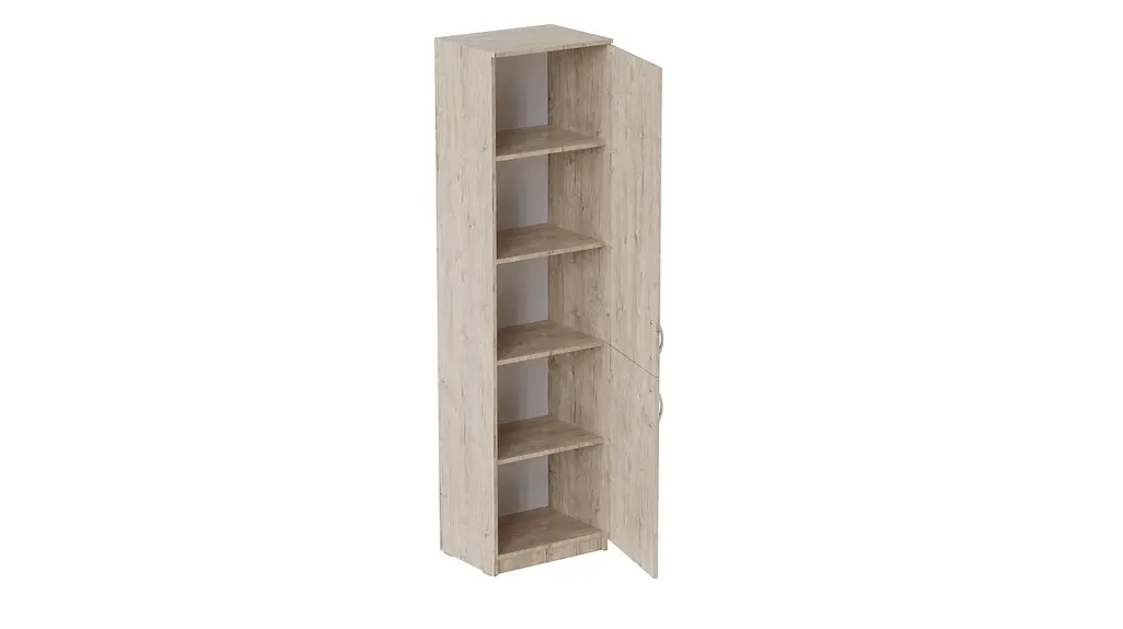Пенал Анжело Ferrum-decor на 5 полиць із 2 дверима 1900x500x380 ДСП Дуб Сан-Марино 16 мм (FRD-104955) - фото 3