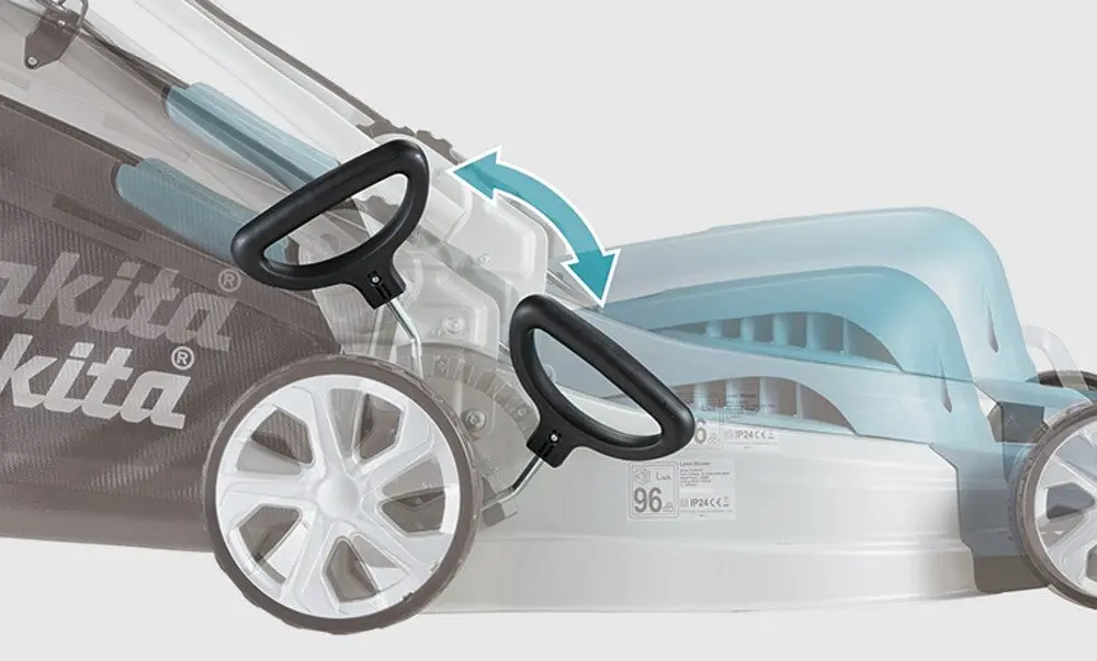 Makita Газонокосарка ELM3320, 1200Вт, 33см, 30л, 10.2кг, до 400м2, 20-55 мм - фото 2