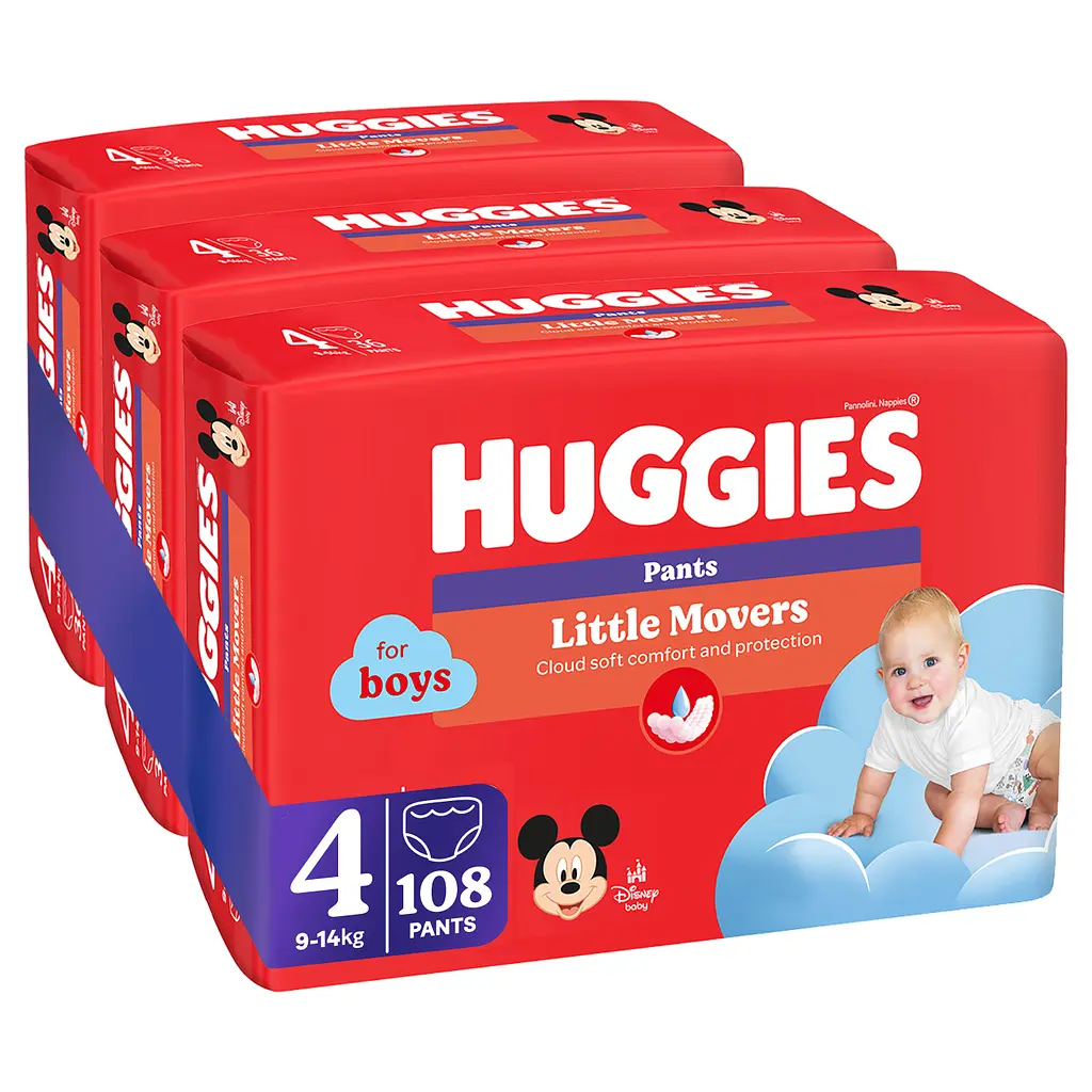 Подгузники-трусики для мальчиков Huggies Little Movers Pants 4 (9-14 кг) 108 шт. - фото 2