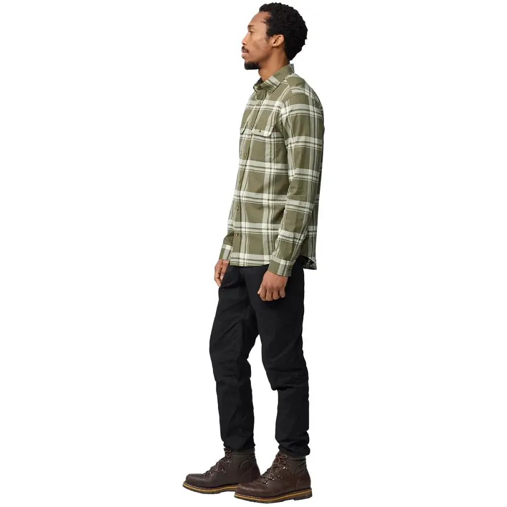 Сорочка Fjallraven Ovik Lite Flannel Shirt M XL laurel green/chalk white - фото 5