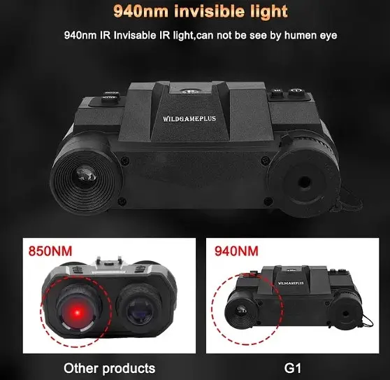 Прилад нічного бачення G1 4.5х Night Vision 1920x1080P невидима хвиля 940nm з кріпленням на голову - фото 6
