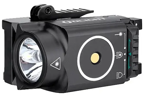 Фонарь с ЛЦВ Olight Baldr Mini Green Laser Black - фото 8