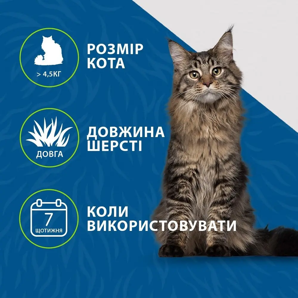 Фурмінатор для вичісування FURminator для котів з довгою шерстю розмір L - фото 4