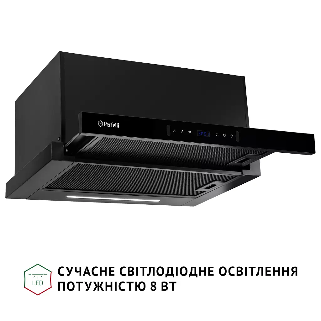Витяжка телескопічна PERFELLI ISEO 6PWB NERO - фото 9