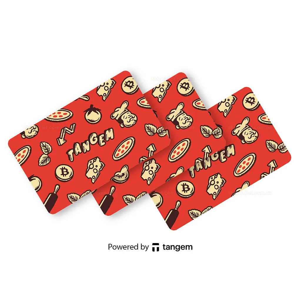 Криптогаманець Tangem 2.0 Bitcoin Pizza Day Wallet набір з 3 карток (TG-PIZZADAY) - фото 2